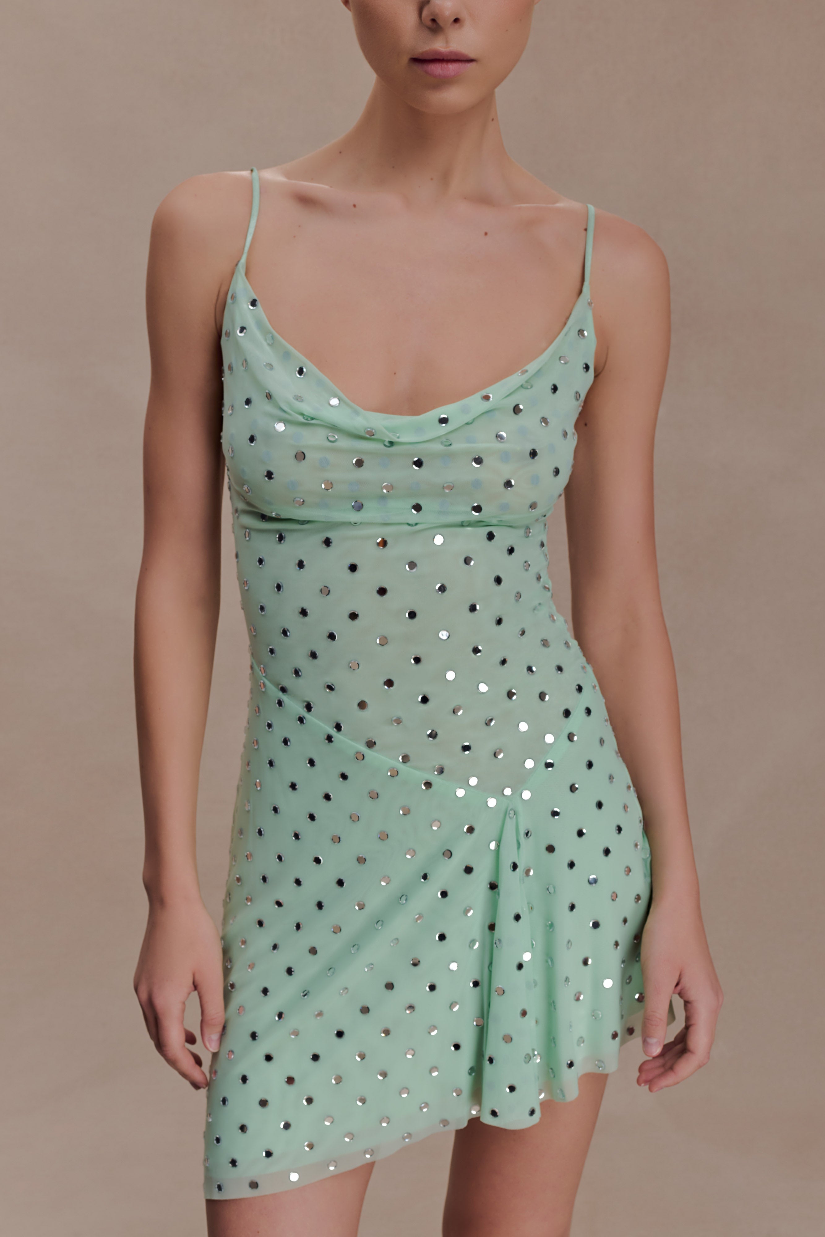 Zahra Cowl Mini Dress